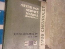 1986 CHEVROLET ASTRO VAN SERVICE MANUAL FIRST EDITION ST-393-86