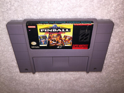 Super Pinball Behind the Mask (Super Nintendo, 1992) SNES Game Cartridge Vr Nice