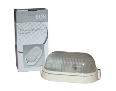 EOS Sauna Lampe | bis 140°C Oval Leuchte Wand Decke Beleuchtung Saunabau Zubehör