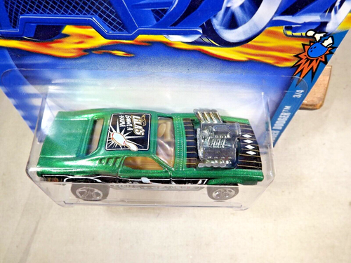 2002 Hot Wheels #61 Spares 'N Strikes 3/4 RODGER DODGER Green w/Chrome 5 Spokes - Picture 3 of 5