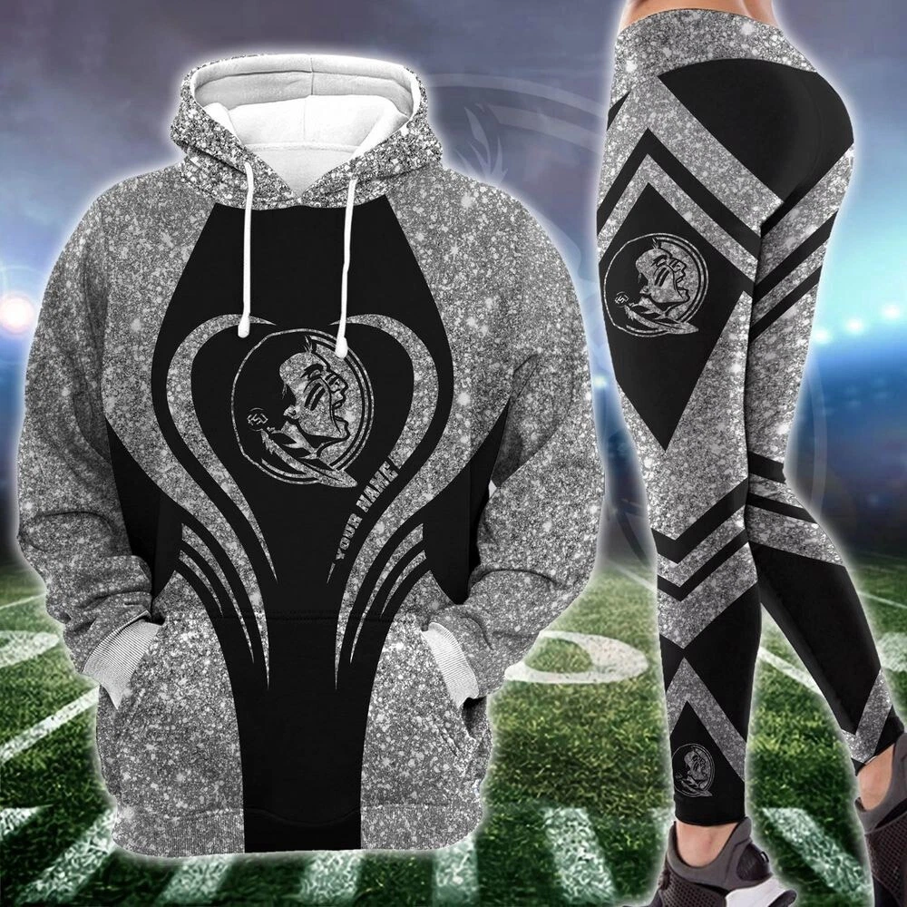 Personalized Florida Football Hoodie Leggings, Game Day Football 3D Hoodie Leggings