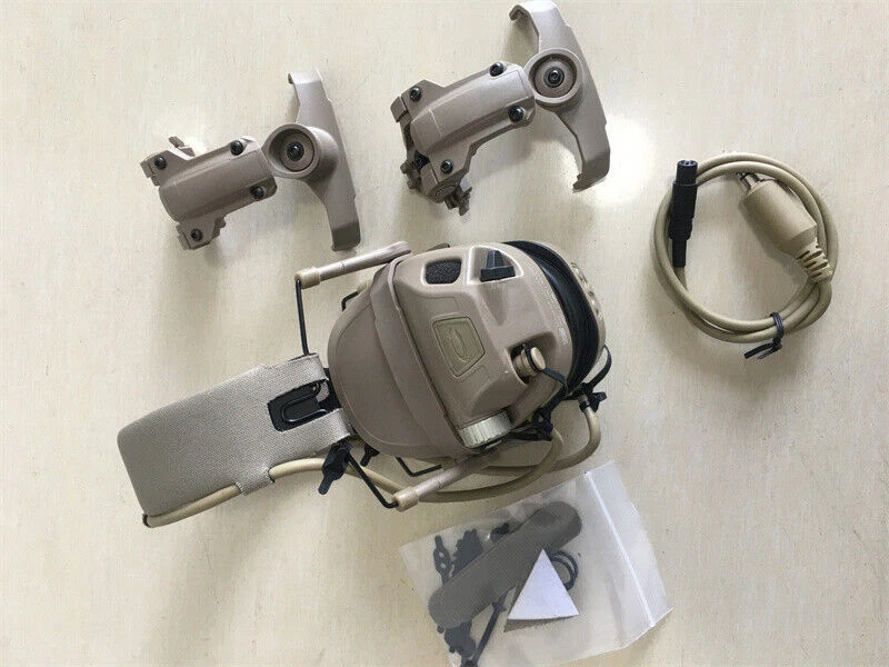 NEW FMA FCS AMP Tactical Communication Headset Noise Reduction V20/V60 PTT - Image 2 of 4