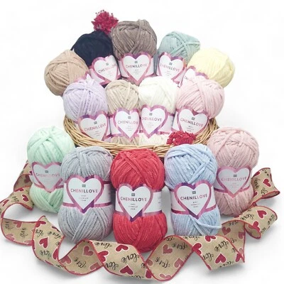 Rico Chenillove Chenillie Aran 100% Polyester Amigurumi Crochet Yarn 100g Book