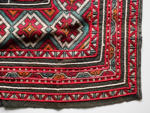 Antique Chinese Tribe Miao Hmong Hand Embroidered Panel Textile / EP809 - Picture 4 of 11
