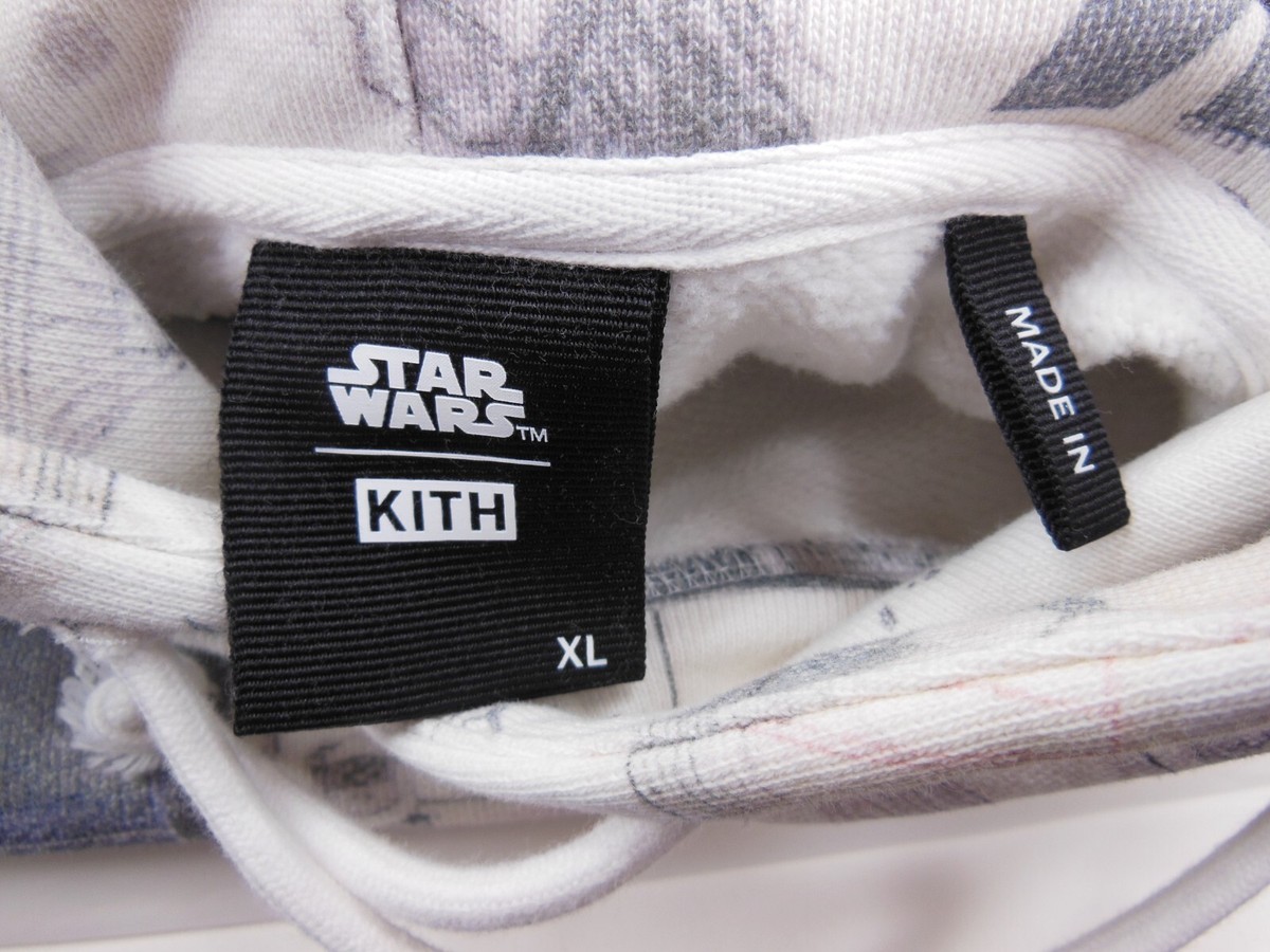 ☆ KITH x STAR WARS Sketches hoodie コラボパーカー ☆ Kith X Star Wars 'Sketches' Hoodie White 💫🛸 Size S