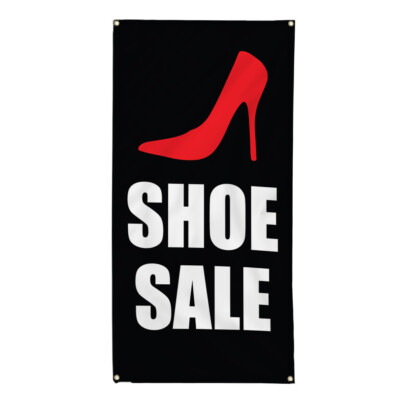Vertical Vinyl Banner Multiple Sizes Shoe Deal Store Business Advertisement