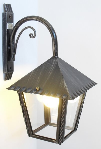 Lampada Parete Esterno Cruccolini Ferro Battuto 20x20 - Stile Rustico