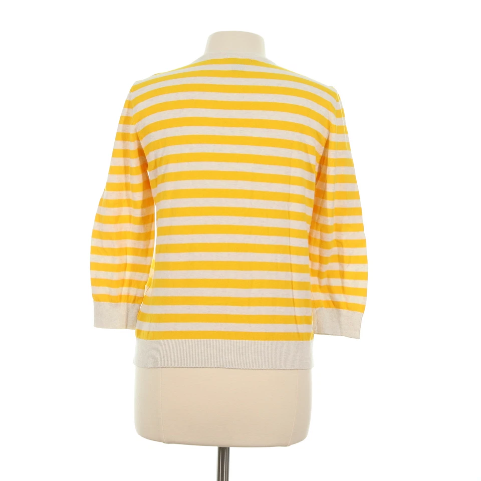 Suéter cardigã listrado básico amarelo feminino H&M - Tamanho grande - Imagem 3 de 4