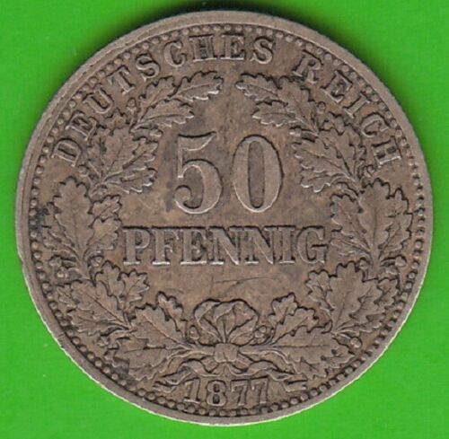 Kaiserreich 50 Pfennig 1877 H Jaeger 8 hübsch selten nswleipzig - Bild 1 von 2