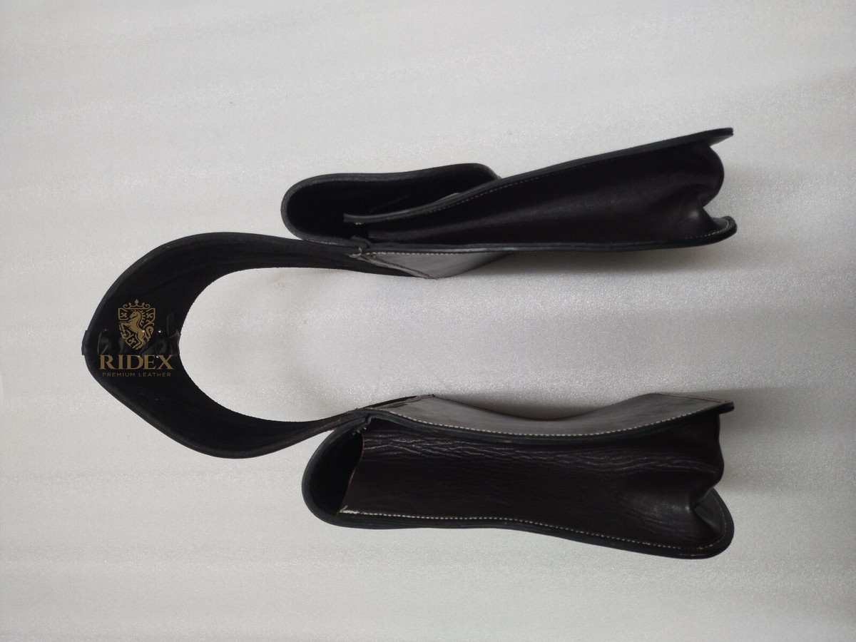 Sacoche De Selle Western En Cuir Véritable Ridex - Marron Foncé, Motifs Floraux Gravés