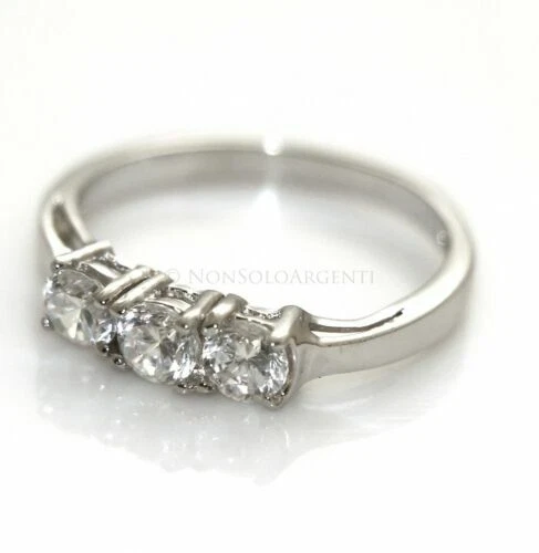 Anelli di lusso con gemme trasparente in argento