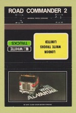 Matchbook Cover - White Trucks Road Commander 2 London 40 Strike