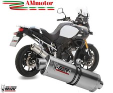 Mivv Suzuki DL V-Strom 1000 2019 Terminale Di Scarico Moto Marmitta Oval Inox