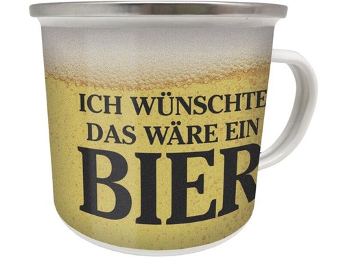 Tazza Personalizzata Con Scritta 'Ich Wünschte Das Wäre Ein Bier', 330 Ml, Lavabile In Lavastoviglie E Microonde, Regalo Divertente