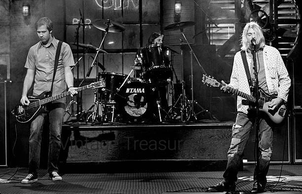 Nirvana Live on Stage Kurt Cobain Dave Grohl Photo Print Poster