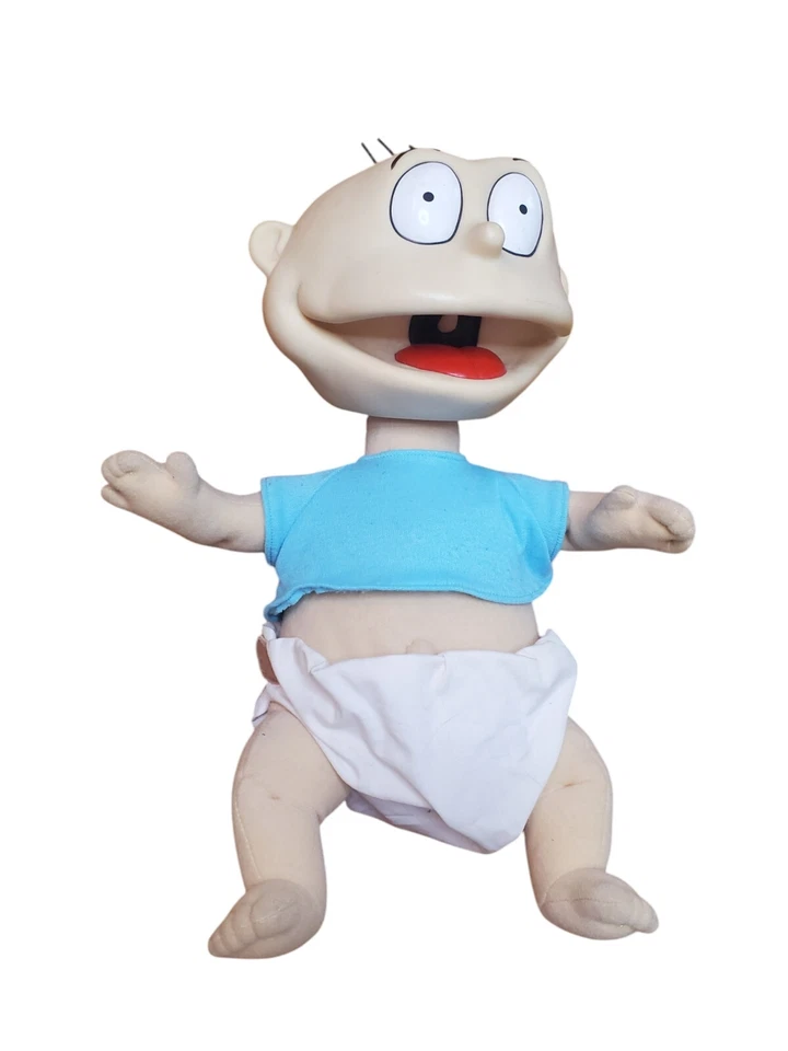 Brinquedo de pelúcia Rugrats Talking Tommy Chuckie Spike 14" 1996 Nickelodeon funcionando 1997 - Imagem 3 de 4