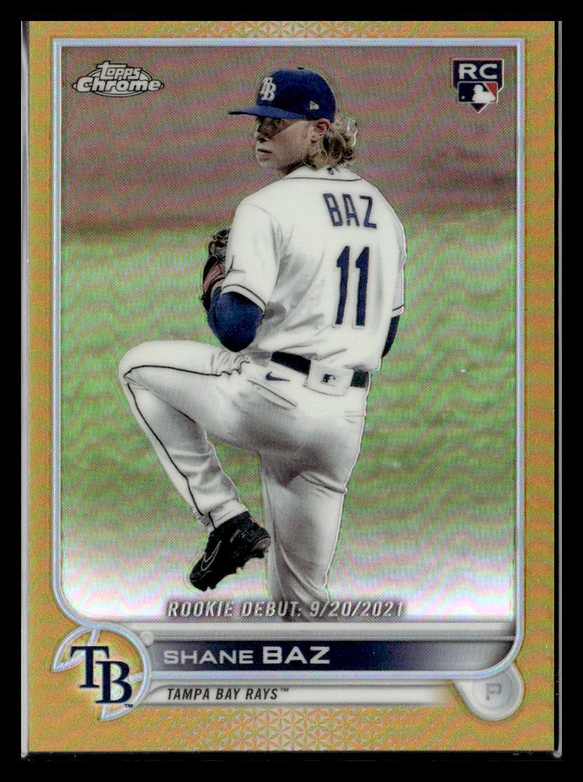 2022 Topps Chrome Update Gold Refractor #USC175 Shane Baz Rays RC Rookie /50