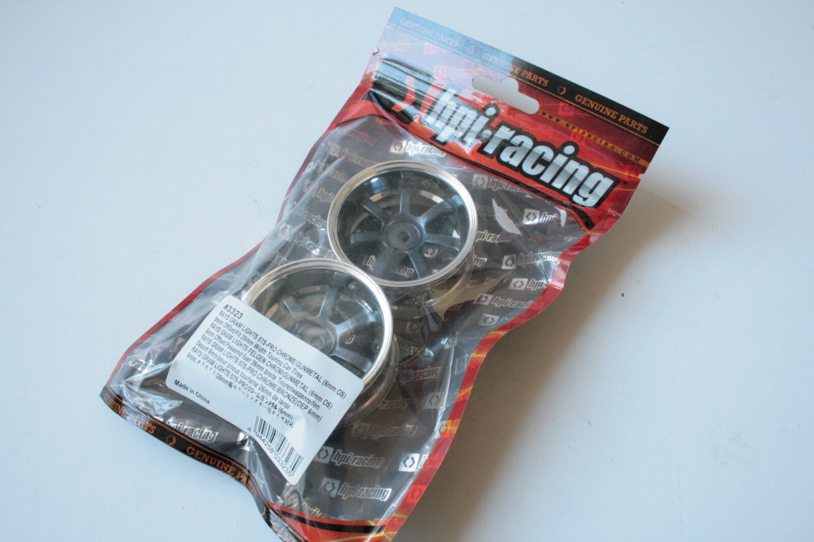 HPI Rays Gram Lights 57S-Pro Chrome/GM Wheels (6mm Offset) 26mm - 3323 12mm Hex