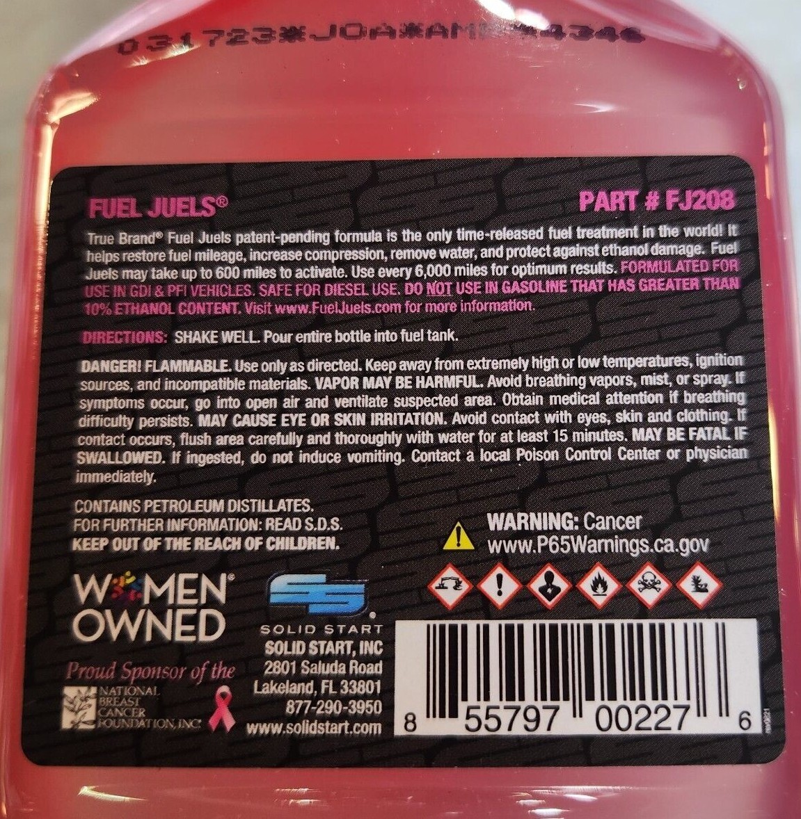 Pack of 3 fuel Juels Fj208 True BRAND Time Released Fuel Treatment 8