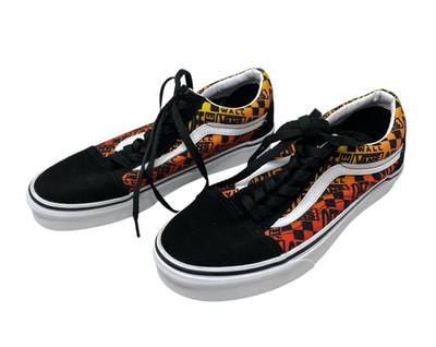 VANS Old Skool Logo Flame Sneakers Adult Unisex Men Size 6 Low Top Skater W 7.5