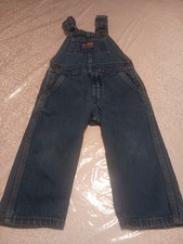 vintage oshkosh B'gosh jeans overalls kids 2t blue denim vestbak 1980's