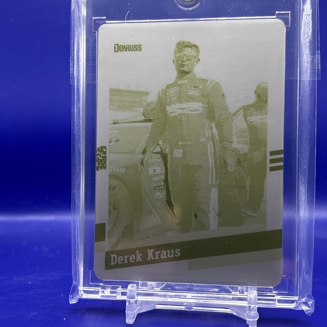 2024 Panini Donruss NASCAR Retro 1991 Derek Kraus #129 1/1 Printing Plate