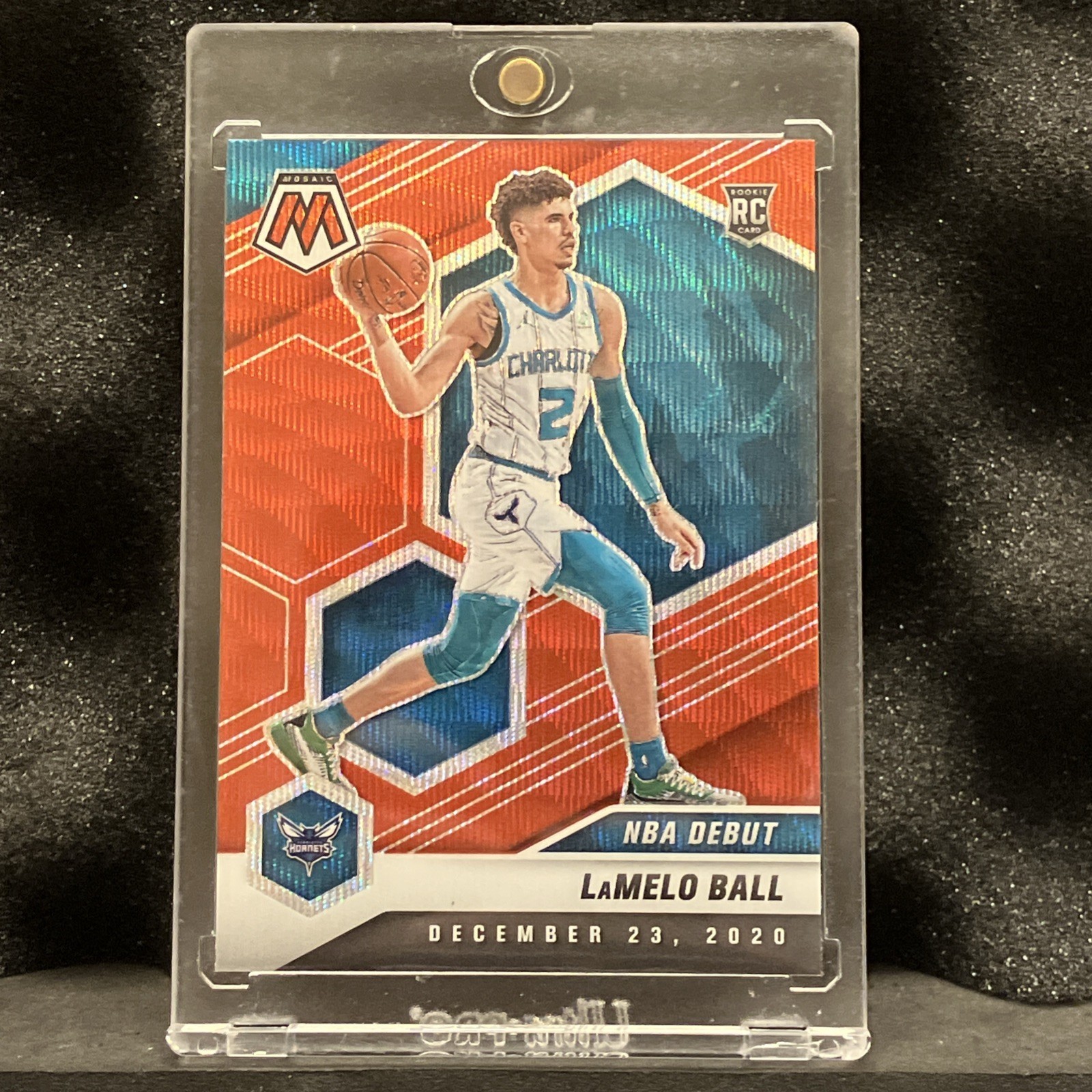 2020-21 Panini Mosaic - NBA Debut LaMelo Ball #262 Red Wave Mosaic Prizm (RC)