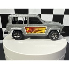 Tootsie Toy Silver Jeep Cherokee SUV 4" Vintage Made in USA