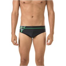 NWT Speedo Men's Powerflex Eco Laser Sticks Brief sz 30