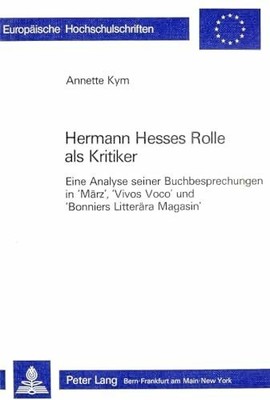Hermann Hesses Buch Peter Lang Group AG, International Academic Publishers