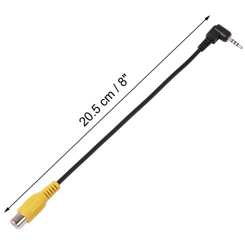 2,5mm macho a hembra estéreo Audio conector Jack RCA AV Cable adaptador negro - Imagen 2 de 5