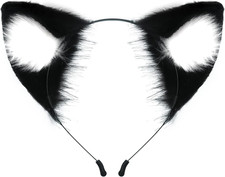 Cat Fox Faux Fur Ears Headband Cute Halloween Fancy Dress Cosplay Handmade Anima