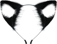 Cat Fox Faux Fur Ears Headband Cute Halloween Fancy Dress Cosplay Handmade Anima
