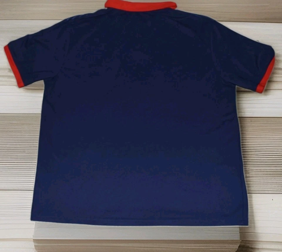 Polo de golf Fifthsun para hombre talla L, rojo, blanco y azul Foto 4 de 4