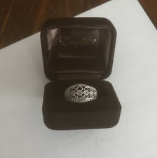 925 Sterling silver Filigree ring size 5.5, Signed RJ5