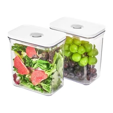 Premium Airtight Food Storage Containers, Rectangular 2PC-SET(2.11qt), Smart ...