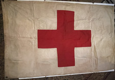 WW1 WW2 American red cross flag war used! 34