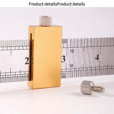 Industrial Aluminum Ruler Locator Block Golden Finish Accurate Measuring Tool