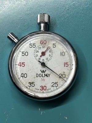 Vintage DOLMY Swiss Made Mechanical Stopwatch  Chronograph Timer  Working   Rare