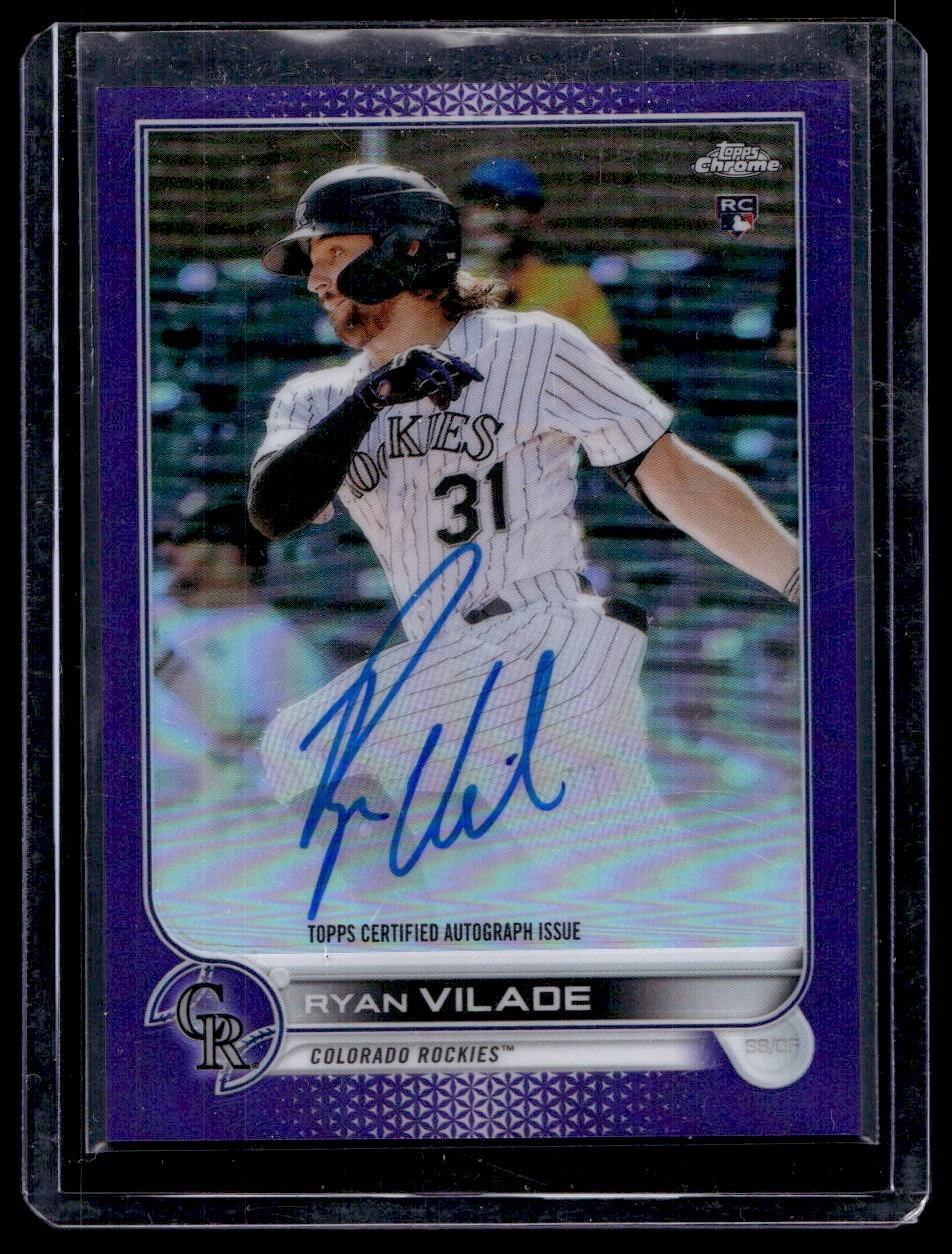 2022 Topps Chrome Rookie Auto Ryan Vilade Purple Refractor /250 RA-RV