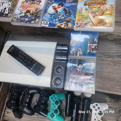 Sony PlayStation 3 PS3 CECH-4201C Bundle w/ Controllers Remote & Sonic Racing