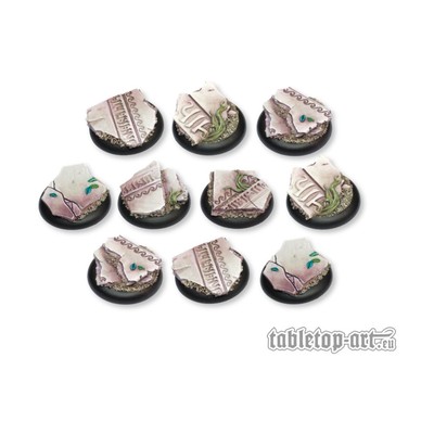 Mini Base Ancestral Ruins 30mm Round Base w/Lip - Ancestral Ruins (10) Pack New