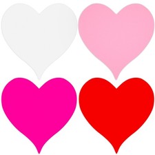 180 Pieces Heart Cutouts Paper Hearts Cut Outs Heart Shape Cards 6 Inches Val...