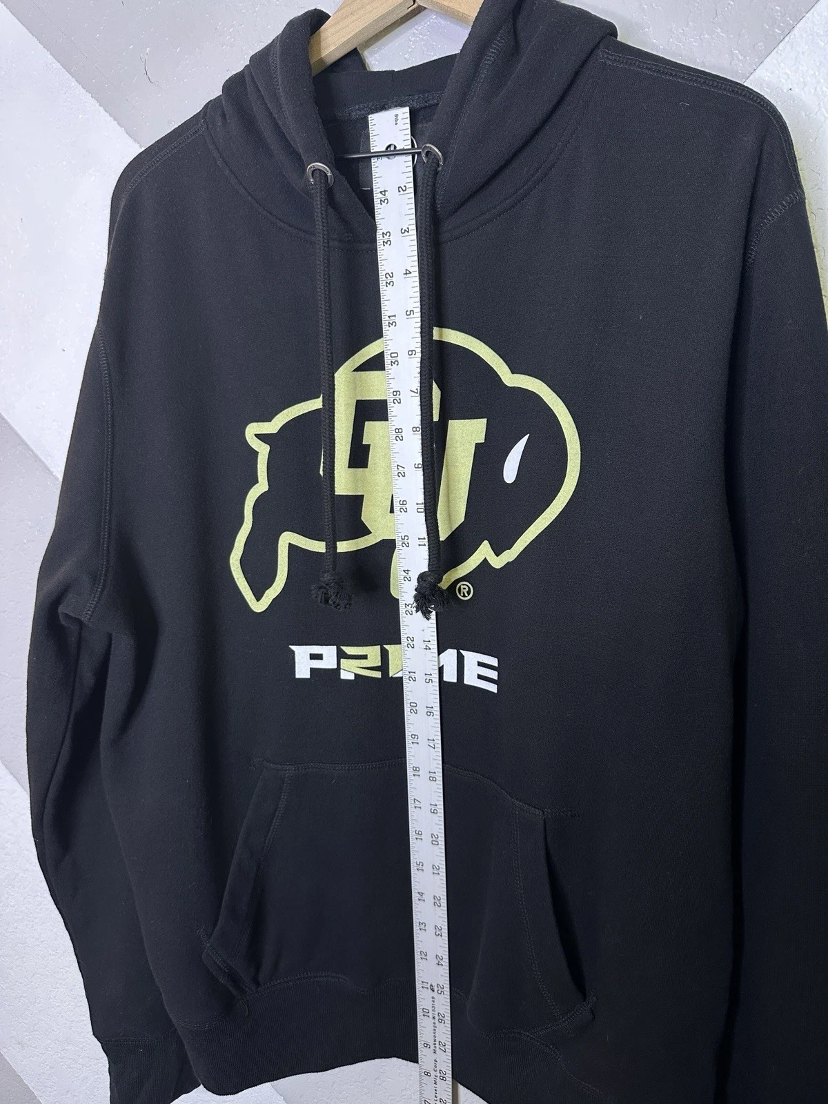 Felpa con cappuccio pullover Coach Prime Colorado Buffaloes nera da uomo '47 taglia large