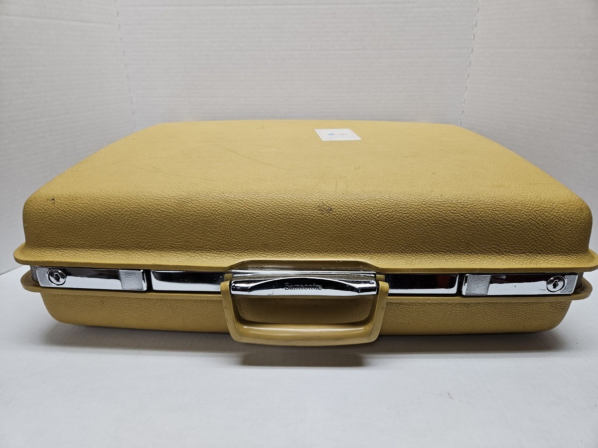 Vintage Samsonite Saturn Hard Shell Suitcase Gold No Key | eBay