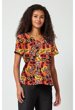 Charlie Brown Cherokee Scrubs Tooniforms Peanuts Halloween V Neck Top TF797 PNXP