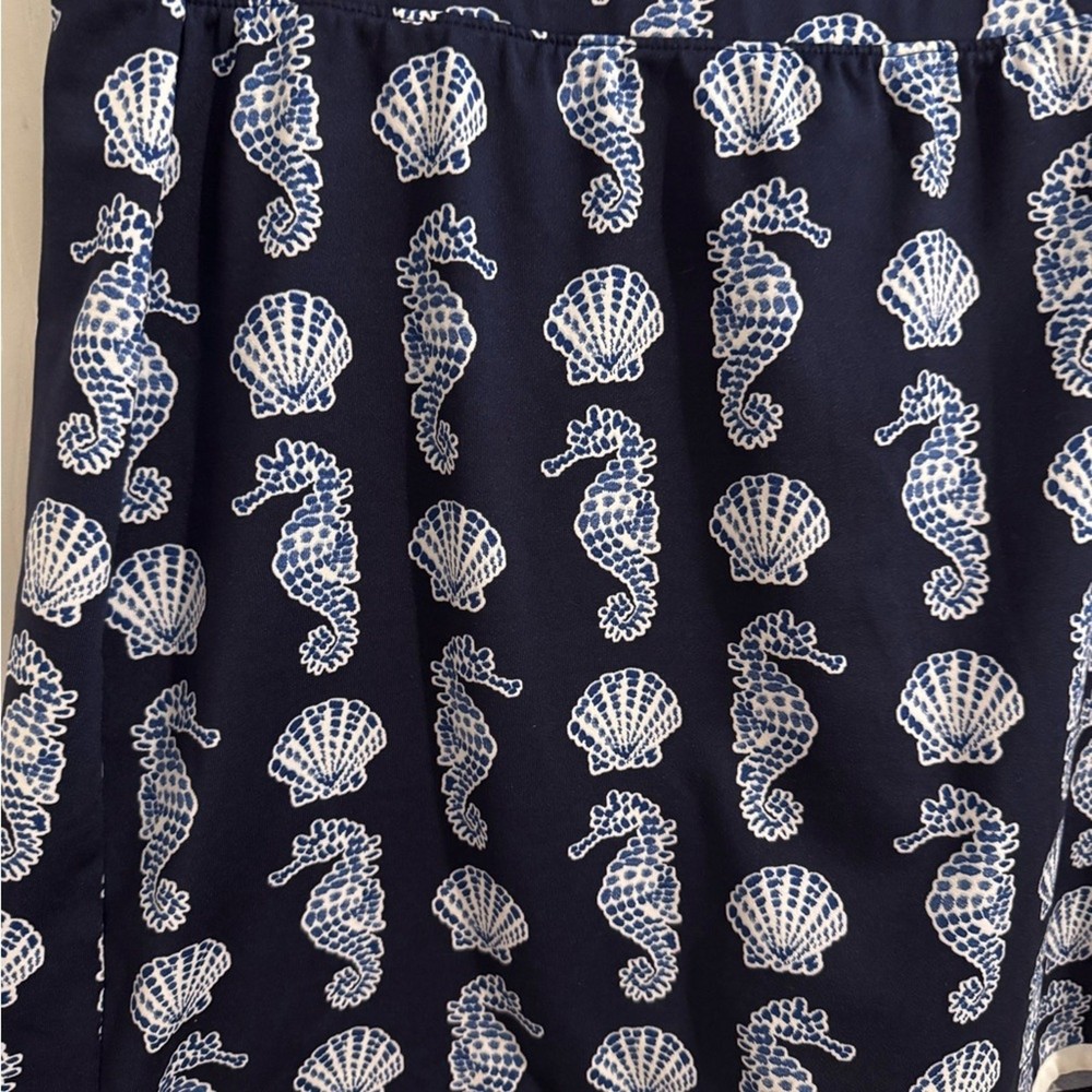 Crown & Ivy Navy Blue Seahorse Print Tennis Skort Size L