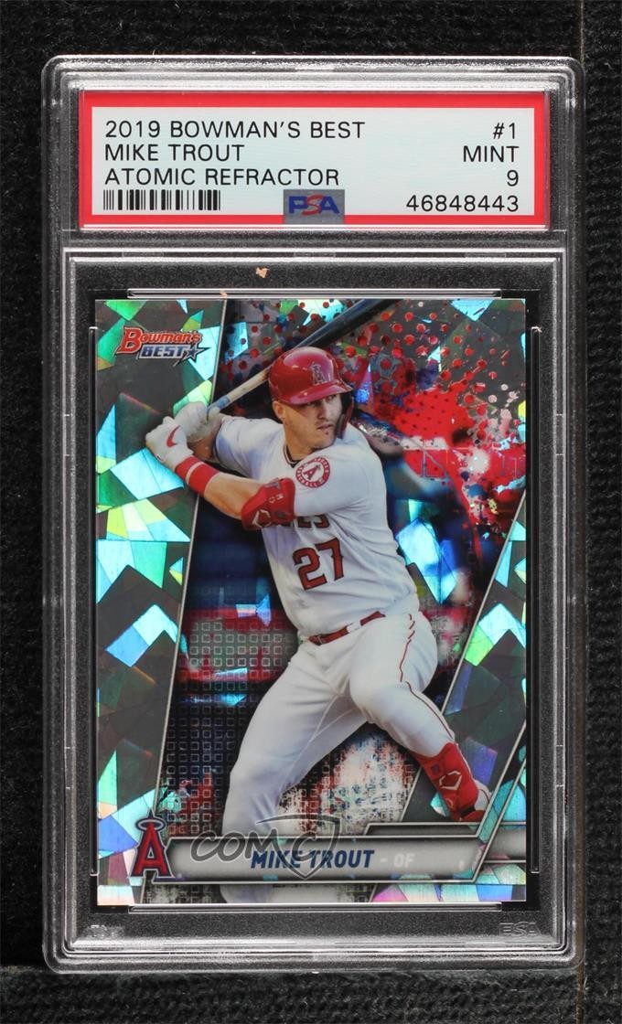 2019 Bowman's Best Atomic Refractor Mike Trout #1 PSA 9 MINT