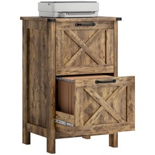 File Cabinet with 2 Drawers Filing Cabinet for A4 Letter Size Brown