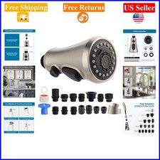 Pull Down Kitchen Faucet Spray Head Replacement, 3-Mode, Brushed Nickel